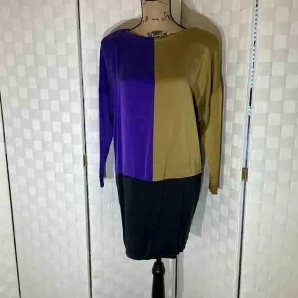 Donating June 1st Retro Mary Jo Bruno silk mini dress size 4 - Picture 1 of 10